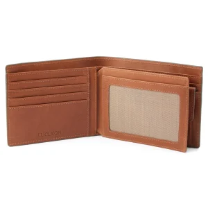 Lucleon Portefeuille En Cuir Gris Et Brun Tan Anti-RFID Lind grande promotion 16